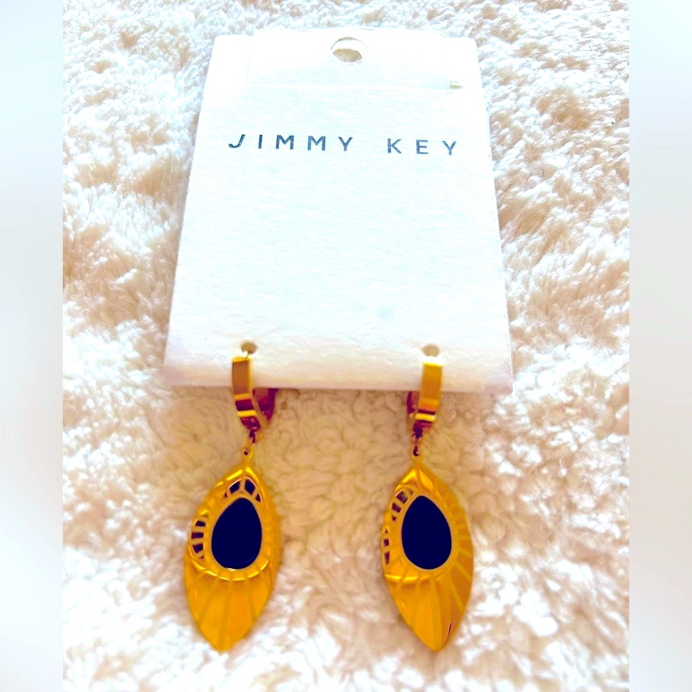 New two tone earrings .